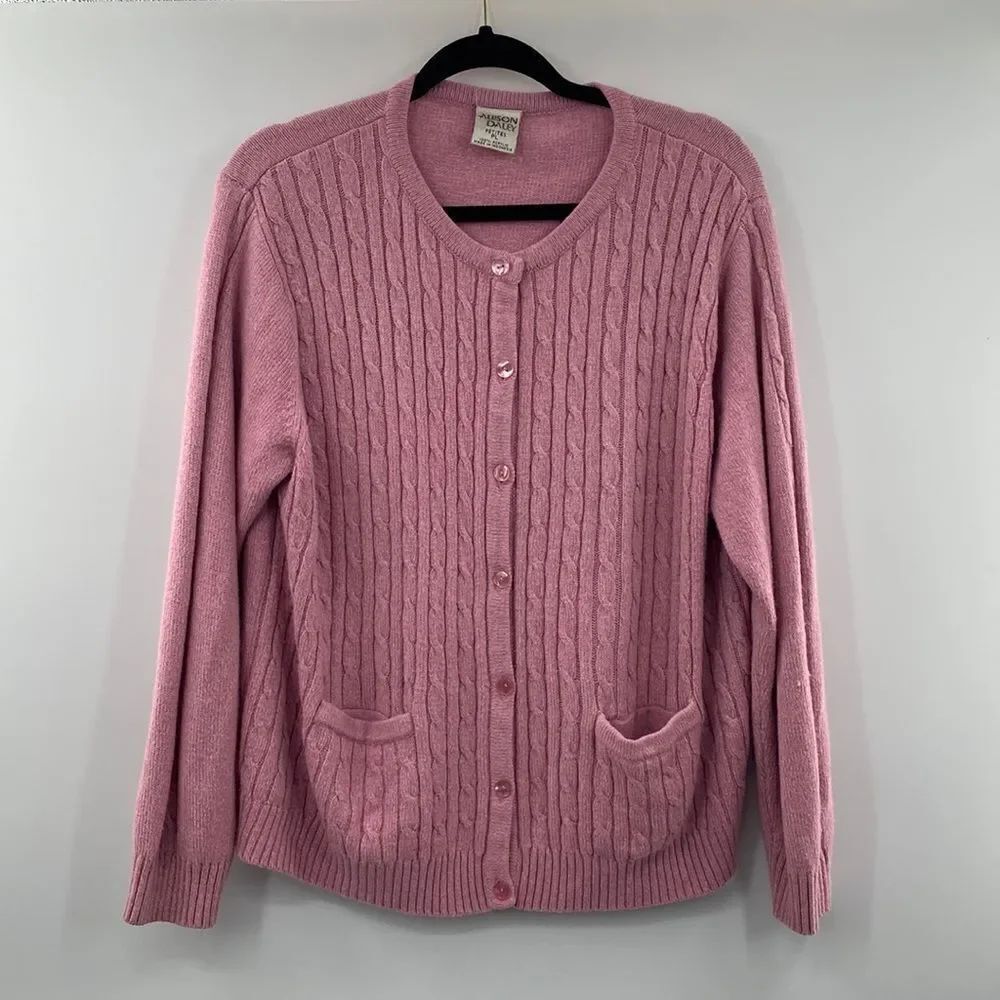 Allison Daley Petites L pink sweater